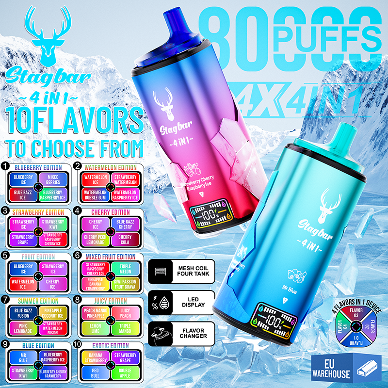 STAG BAR 4IN1 80000 PUFFS